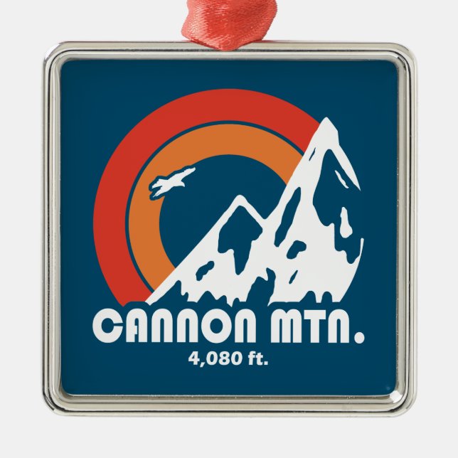 Cannon Mountain New Hampshire Sol Eagle Julgransprydnad Metall (Framsidan)
