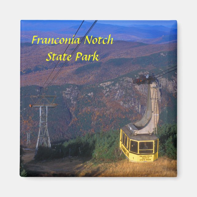 Cannon Mountain Tram Franconia Notch State Park Magnet (Framsidan)