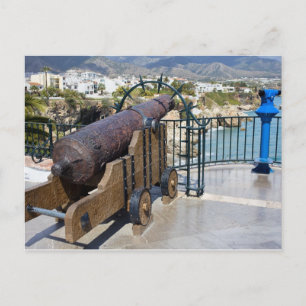 Cannon på Balcon de Europa in Nerja Vykort