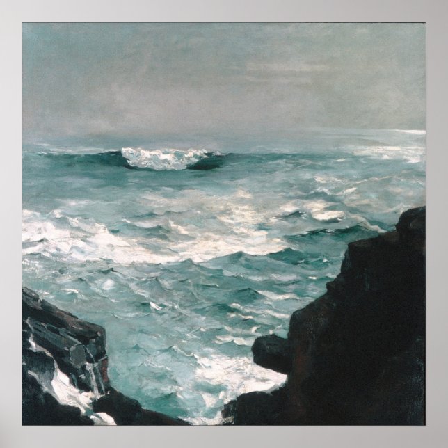 Cannon Rock (1895) Olja På Canvas Affisch (Framsidan)