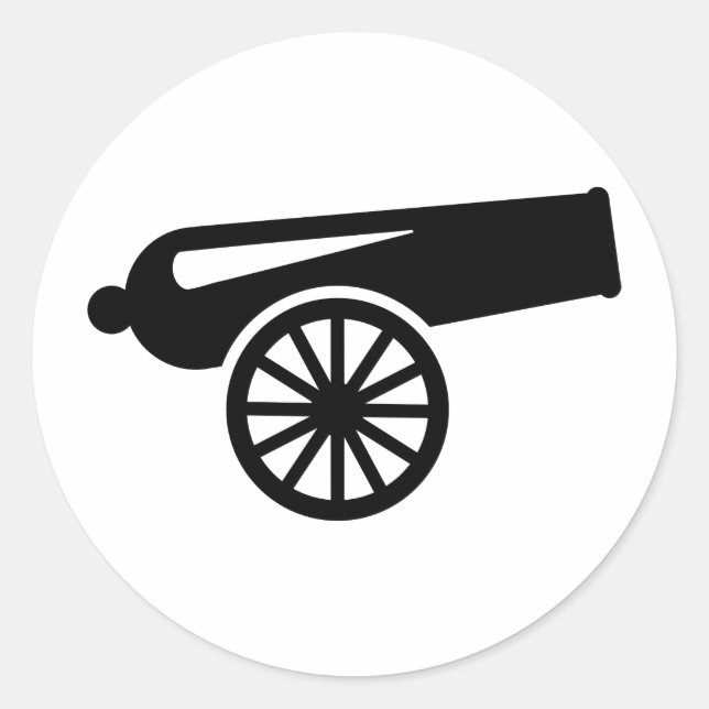 Cannon Runt Klistermärke (Framsida)