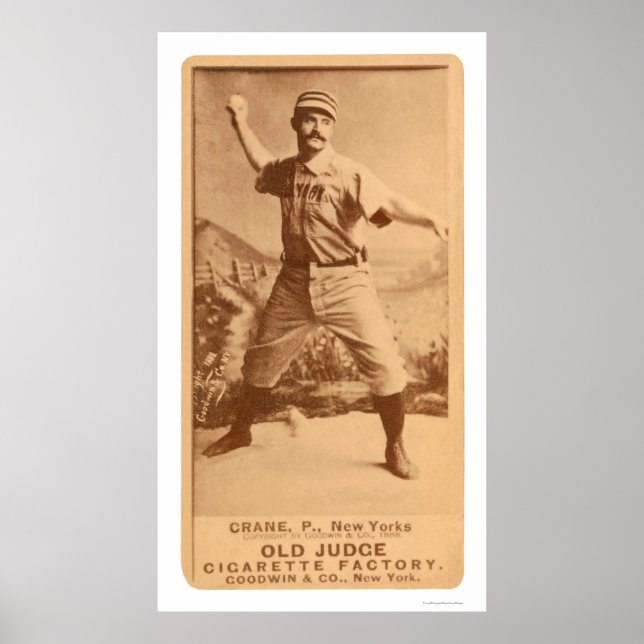 Cannonball Crane Baseball 1887 Poster (Framsidan)