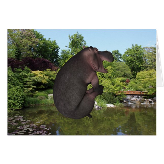 Cannonball Hippo Hälsningskort (Framsidan Horizontal)
