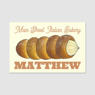 Cannoncini Italienska bakeriet Cream Horn Pastry F Namnbricka