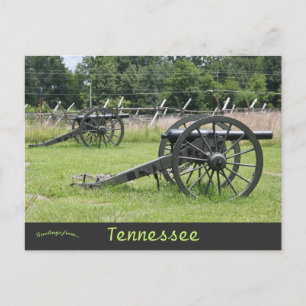 Cannons vid Stones River Natl Battlefield Tennesse Vykort