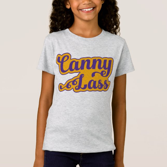 Canny Lass, Geordie Slang T-Shirt, Newcastle T Shirt (Framsida)