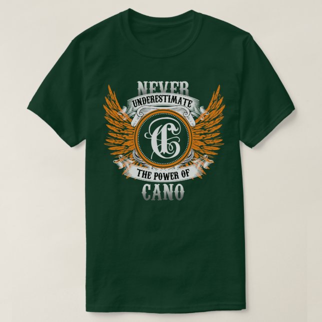 Cano Namn Shirt underskattar aldrig C:s styrka T (Design framsida)