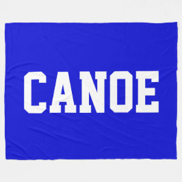 CANOE 70s Athletic White Text On Bold Lake Blue Fleecefilt