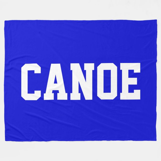CANOE 70s Athletic White Text On Bold Lake Blue Fleecefilt (Framsidan (Horisontell))