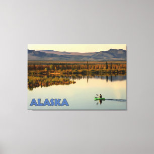 Canoe Alaska Canvastryck