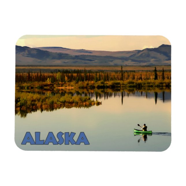 Canoe Alaska Magnet (Horisontell)