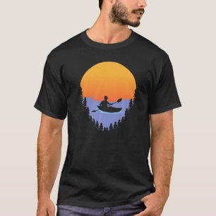 Canoe Älskare Funny Kayaking Paddling Retro Kayak T Shirt