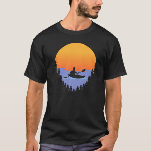 Canoe Älskare Funny Kayaking Paddling Retro Kayak T Shirt