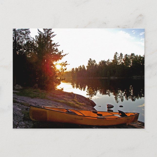 Canoe at Sunset Vykort (Framsida)