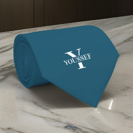 Canoe Blue Minimalist Monogrammed Slips