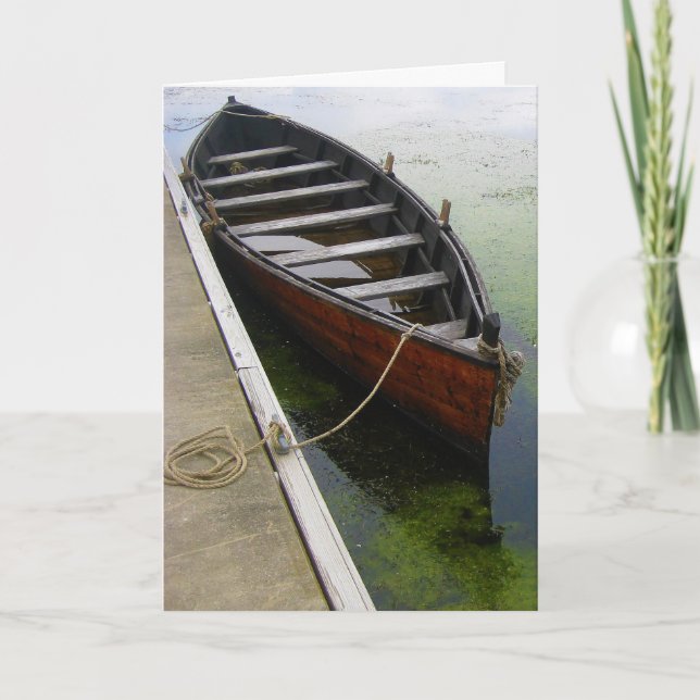 Canoe Boat Docked Kort (Framsida)