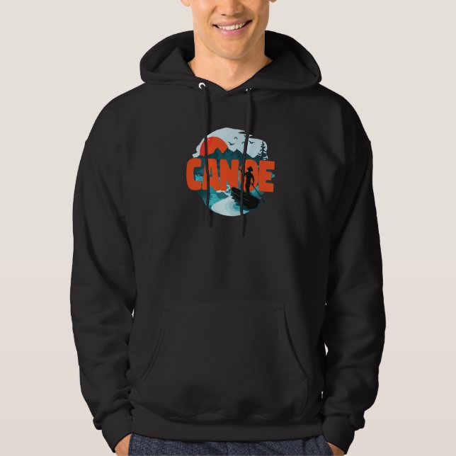 Canoe Canoeing Canoe Hoodie (Framsida)