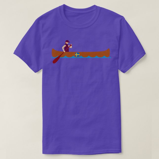 Canoe Canoeing Sweden Funny Gift Idea T Shirt (Design framsida)