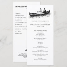 Canoe Couple Ceremony Program