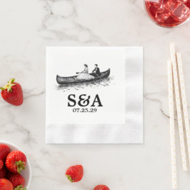 Canoe Couple Pappersservett