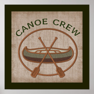 Canoe Crew Canoeing Vatten sport Poster