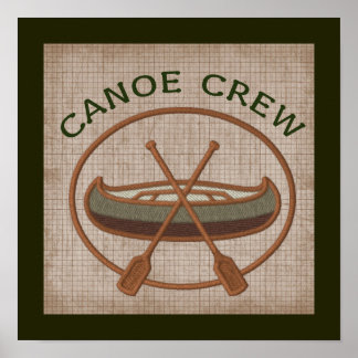 Canoe Crew Canoeing Vatten sport Poster