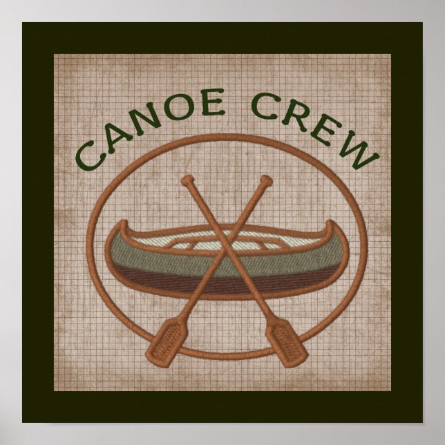 Canoe Crew Canoeing Vatten sport Poster (Framsidan)