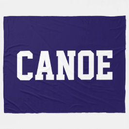 CANOE Fun 70s Athletic White Text On Navy Blue Fleecefilt