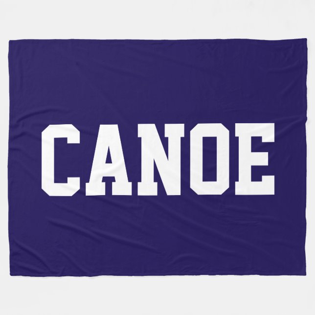 CANOE Fun 70s Athletic White Text On Navy Blue Fleecefilt (Framsidan (Horisontell))