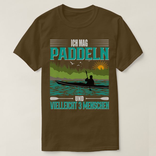 Canoe Kayak I like paddling and 3 people T Shirt (Design framsida)
