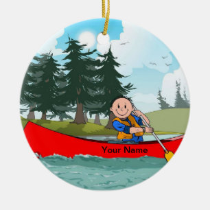Canoe - Male Julgransprydnad Keramik