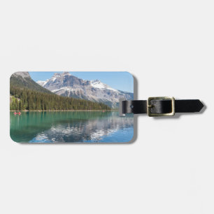 Canoe on berömd Emerald Sjö-Yoho NP, Kanada Bagagebricka
