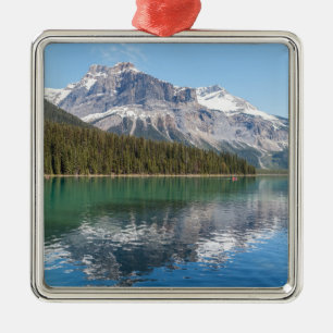 Canoe on berömd Emerald Sjö-Yoho NP, Kanada Julgransprydnad Metall