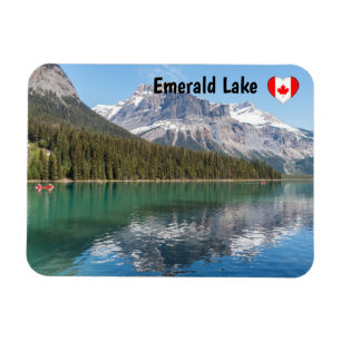 Canoe on berömd Emerald Sjö-Yoho NP, Kanada Magnet
