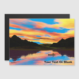 Canoe on Sunset Sjö Card