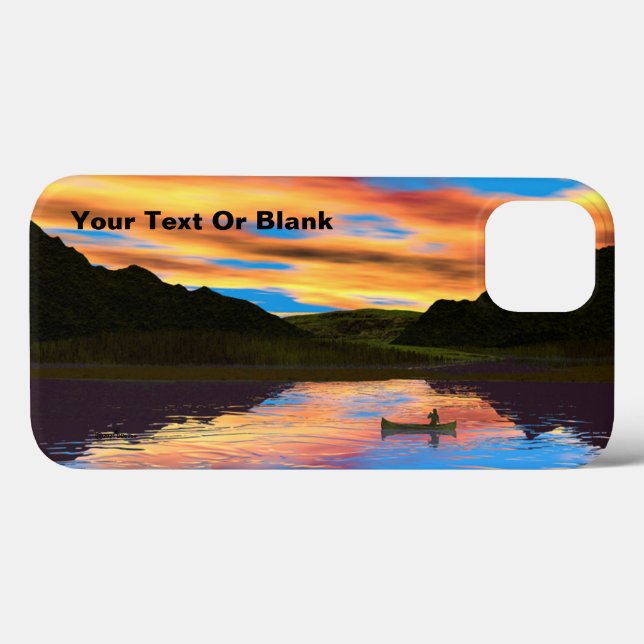 Canoe on Sunset Sjö Fodral-Mate iphone case (Baksida (horisontell))
