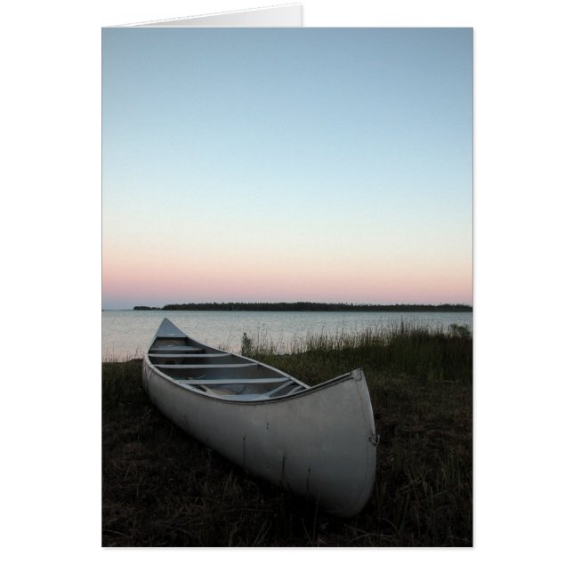 Canoe på Beach OBS Kort (Framsidan)