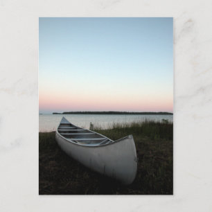Canoe på Beach Vykort