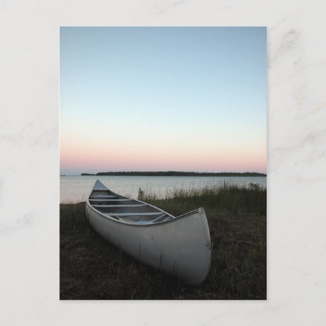 Canoe på Beach Vykort (Framsida)