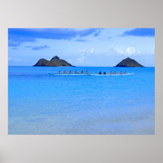 Canoe Paddlers Poster