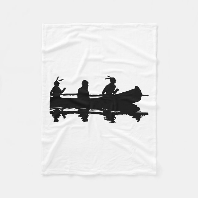 Canoe Silhouette Fleecefilt (Framsidan)