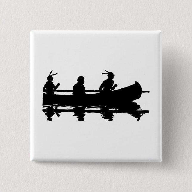 Canoe Silhouette Knapp (Framsida)