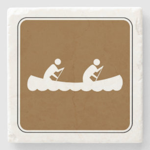Canoe Symbol Roadside Sign Stenunderlägg