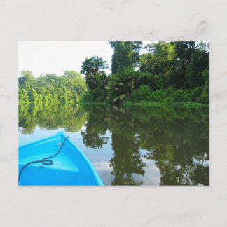Canoe vid floden Tortuguero, Costa Rica Vykort