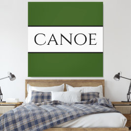 CANOE Wide Forest Grönt White Summer Rand Canvastryck