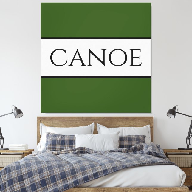 CANOE Wide Forest Grönt White Summer Rand Canvastryck (Insitu (sovrum))