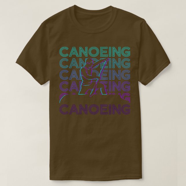 Canoeing Canoeist Canoe Retro Gift T Shirt (Design framsida)