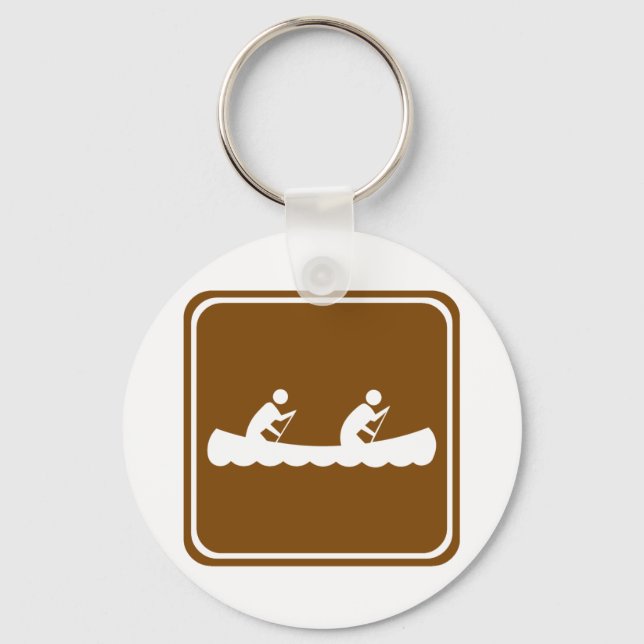Canoeing Highway-tecken Nyckelring (Framsida)