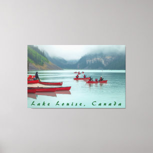 Canoeing i Sjö Louise Canvastryck