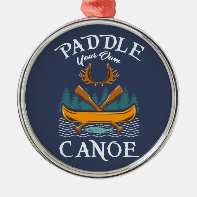 Canoeing Kayaking Gift Julgransprydnad Metall (Framsidan)